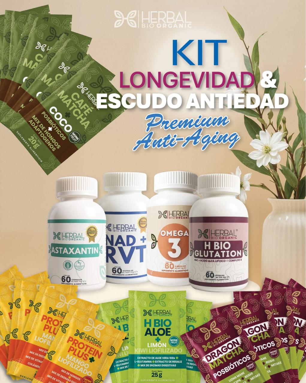 Kit Longevidad & Escudo Antiedad — Premium Anti-Aging