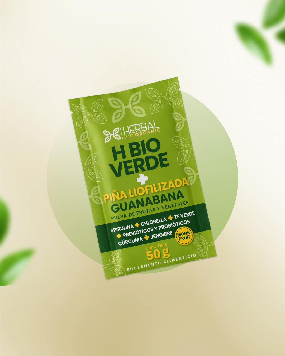 H Bio Verde Piña Liofilizada + Guanábana