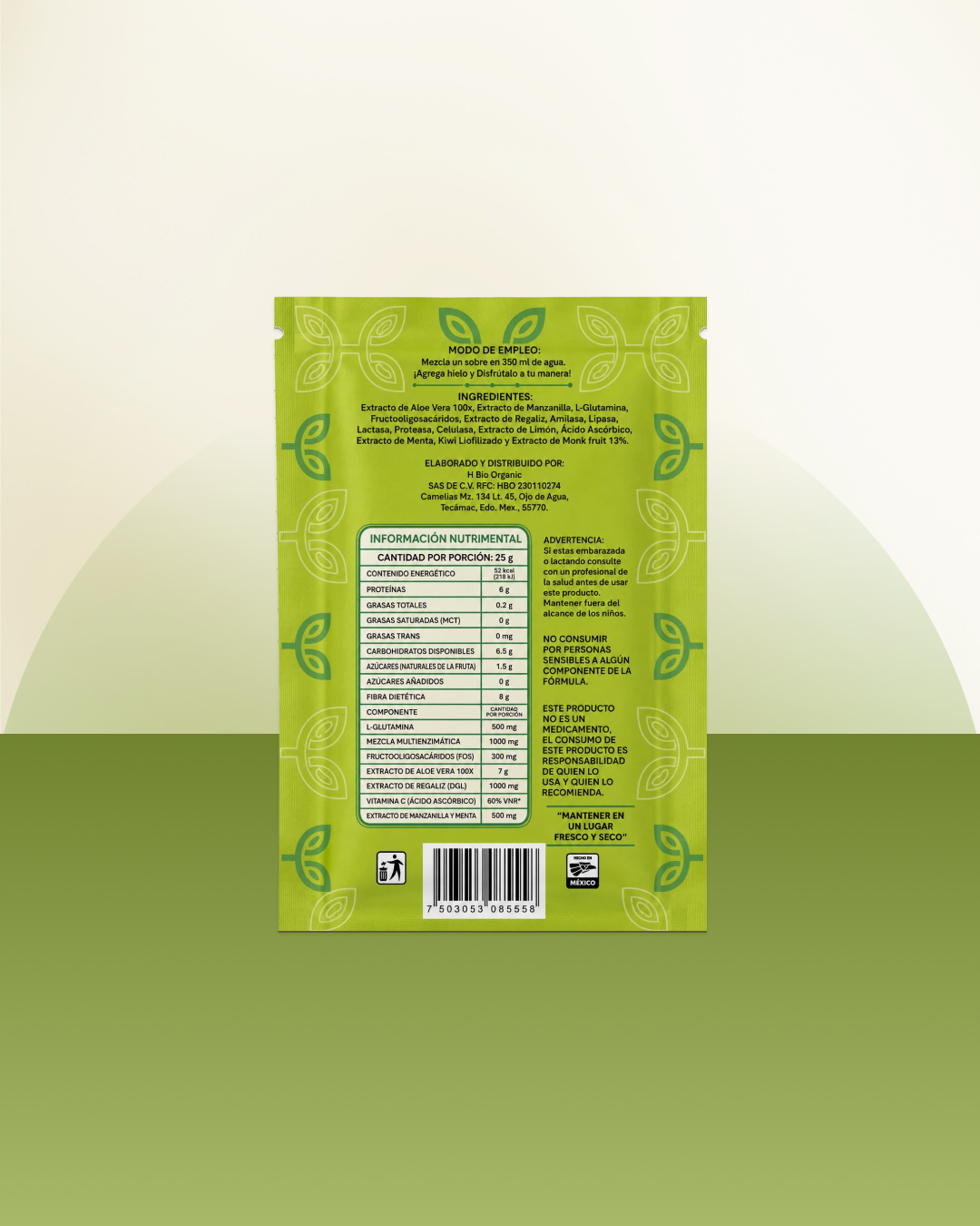 H Bio Verde Piña Liofilizada + Guanábana